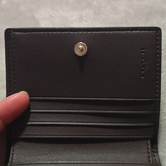 Coach Small lether Wallet Black - Picture 2 of 7